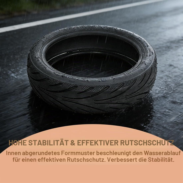 DASIAUTOEM 60/70-6.5 Tubeless Reifen mit Ventil für Ninebot Max G30 Vorne, E Scooter Ersatzreifen mi