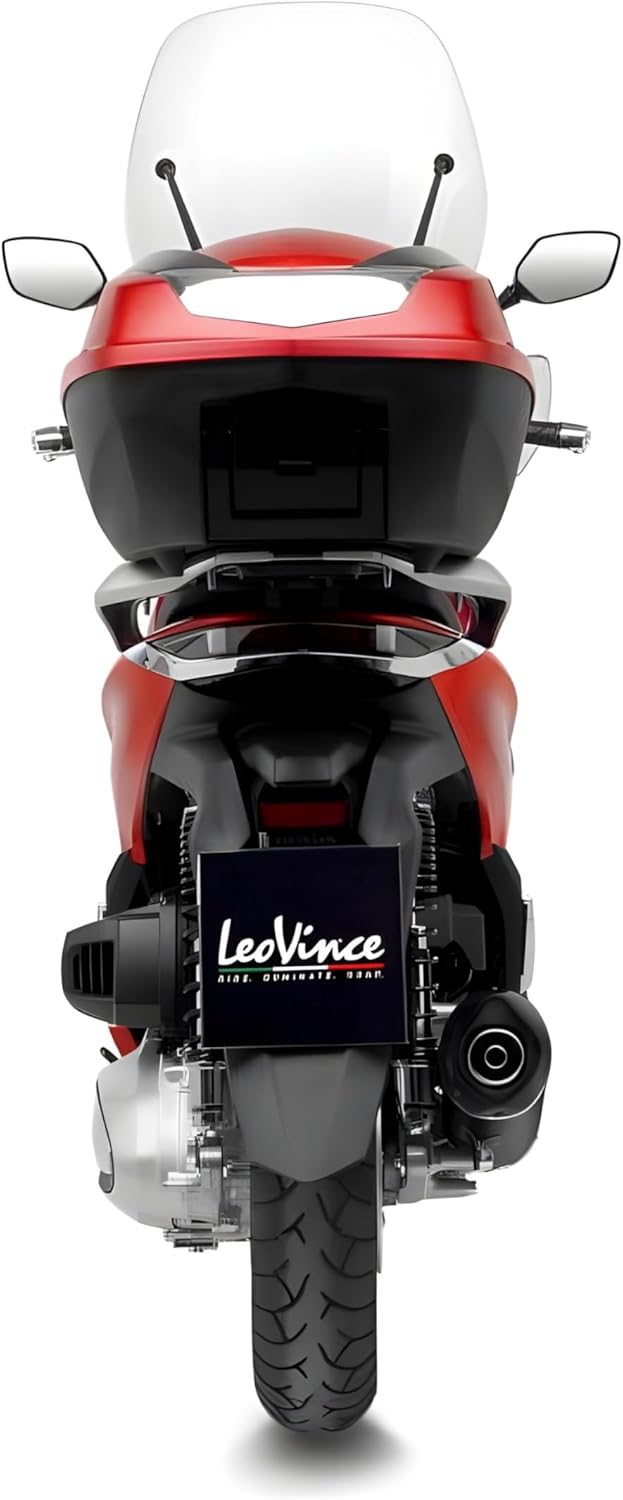 Endschalldämpfer LeoVince SLIP-ON SBK NERO, Edelstahl schwarz, Carbon Kappe, mit Katalysator, mit Zu