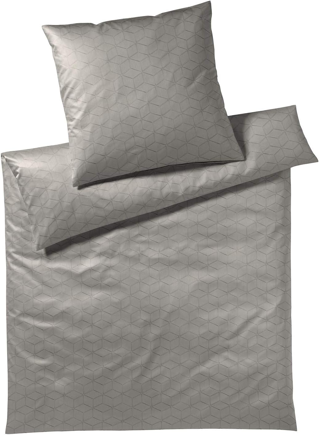 Joop! Bettwäsche Vision Light Grey Kissenbezug einzeln 40x80 cm, Kissenbezug einzeln 40x80 cm