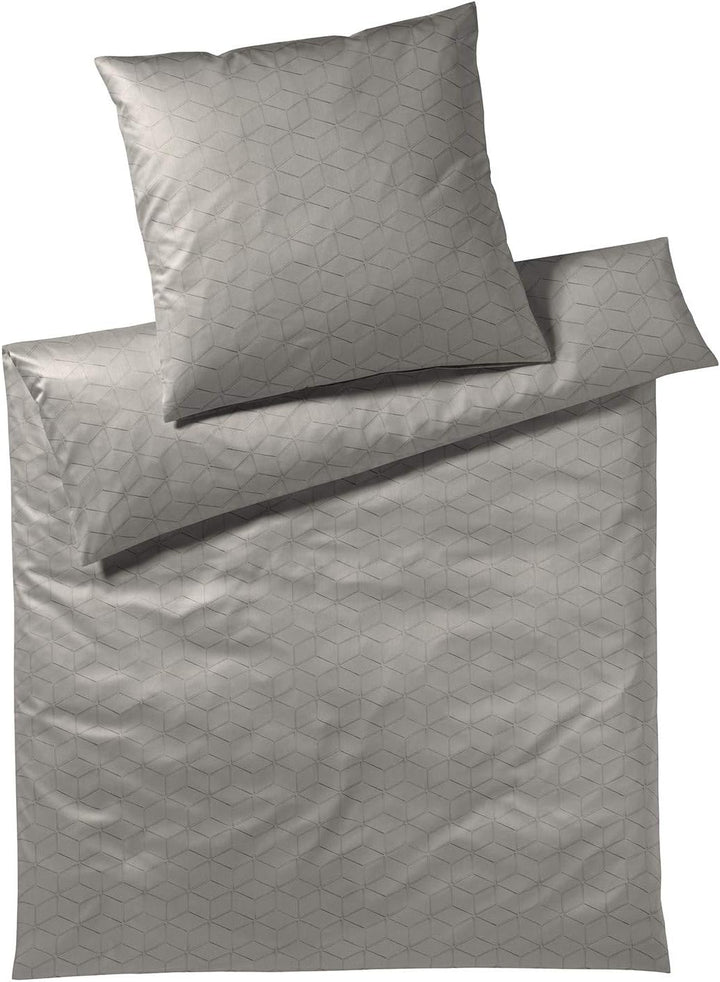 Joop! Bettwäsche Vision Light Grey Kissenbezug einzeln 40x80 cm, Kissenbezug einzeln 40x80 cm