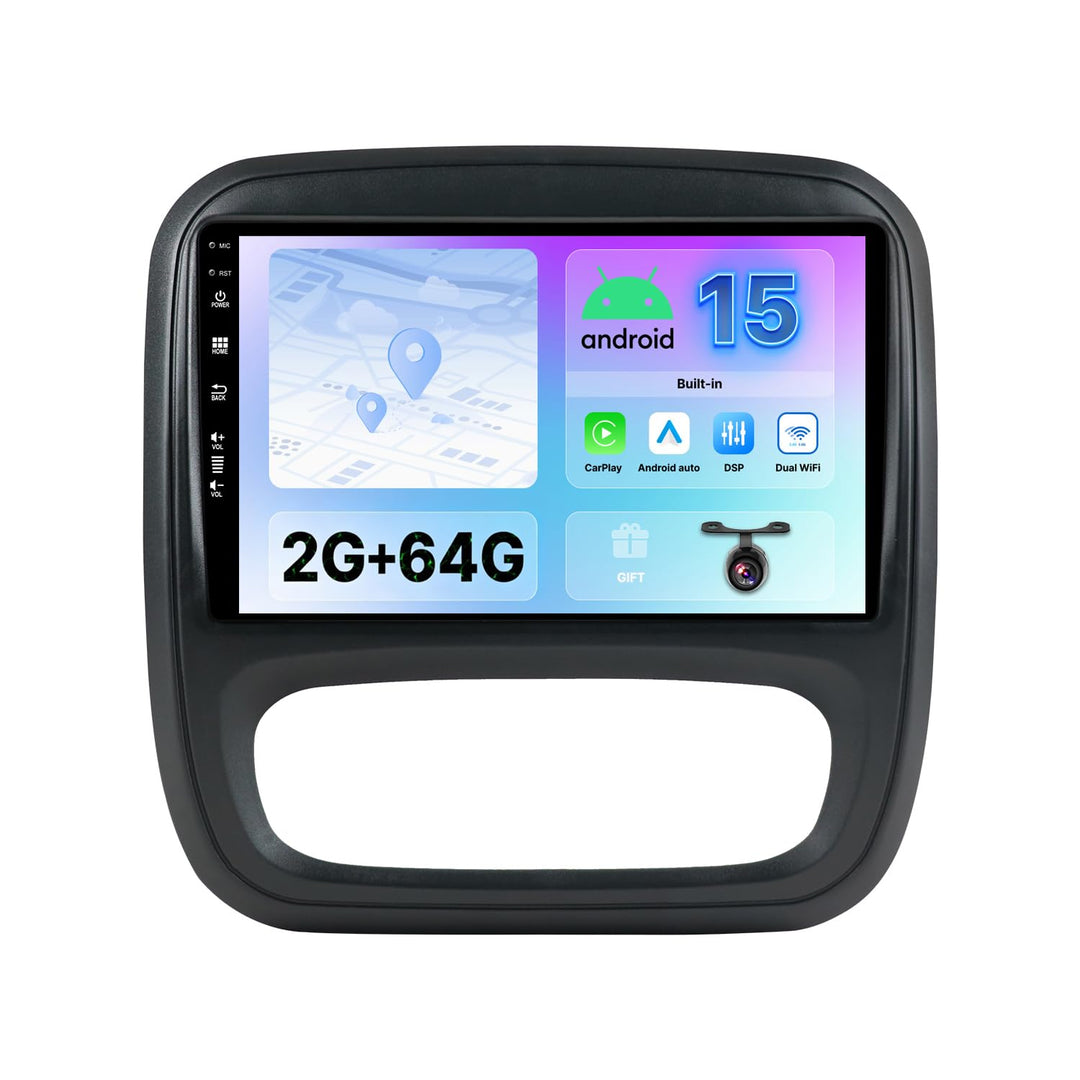 Android 15 Autoradio für Renault trafic 3 / Opel Vivaro B (2014-2021) GPS Navigation - CarPlay Andro
