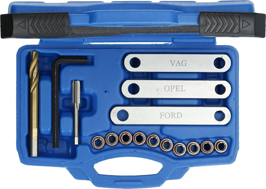 BRILLIANT TOOLS BT701100 Reparatursatz für Bremsgewinde, M9 x 1,25, 16-tlg [Powered by KS TOOLS]