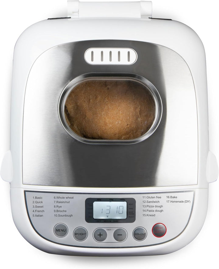 DOMO B3976 Brotbackautomat 500-750-1000gr - 17 Programme - inkl. glutenfreiem Programm - mit Timer -