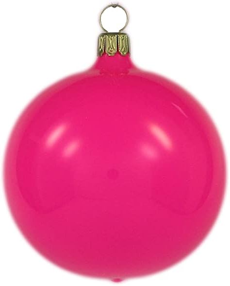 Lichte Thüringer Christbaumschmuck Exclusiv NEON Glaskugeln bunt 8cm Handarbeit Germany 12er Set, Pi