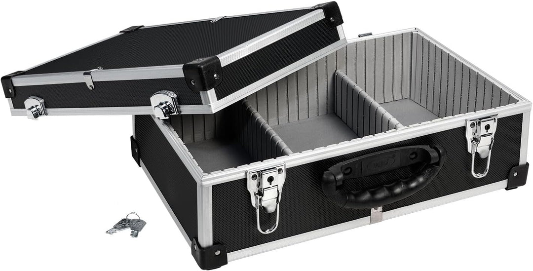 anndora CD Koffer für 60 Standard CD Cases - 43 x 29 x 18,5 cm - Schwarz 60 CD's schwarz, 60 CD's sc