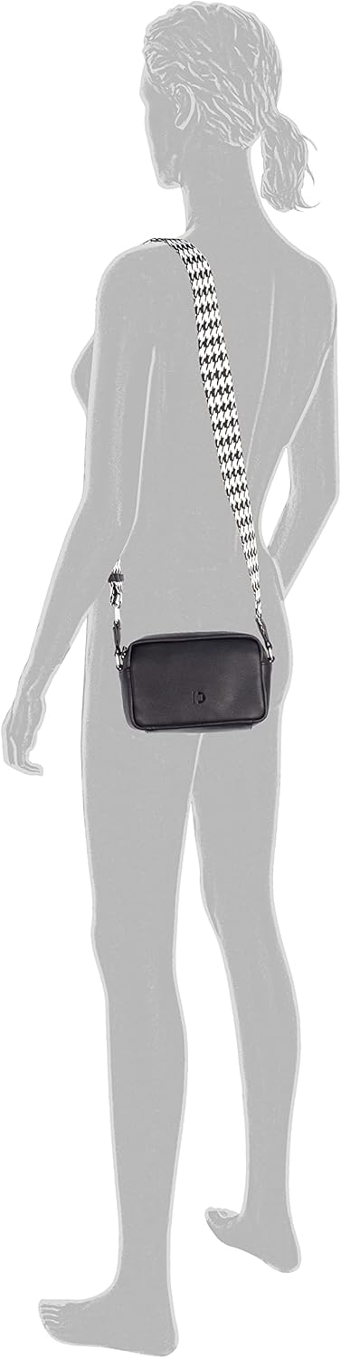 TOM TAILOR Damen Denim Bags Abbie Umhängetasche Handtasche Mittelgross Braun Schwarz, Schwarz