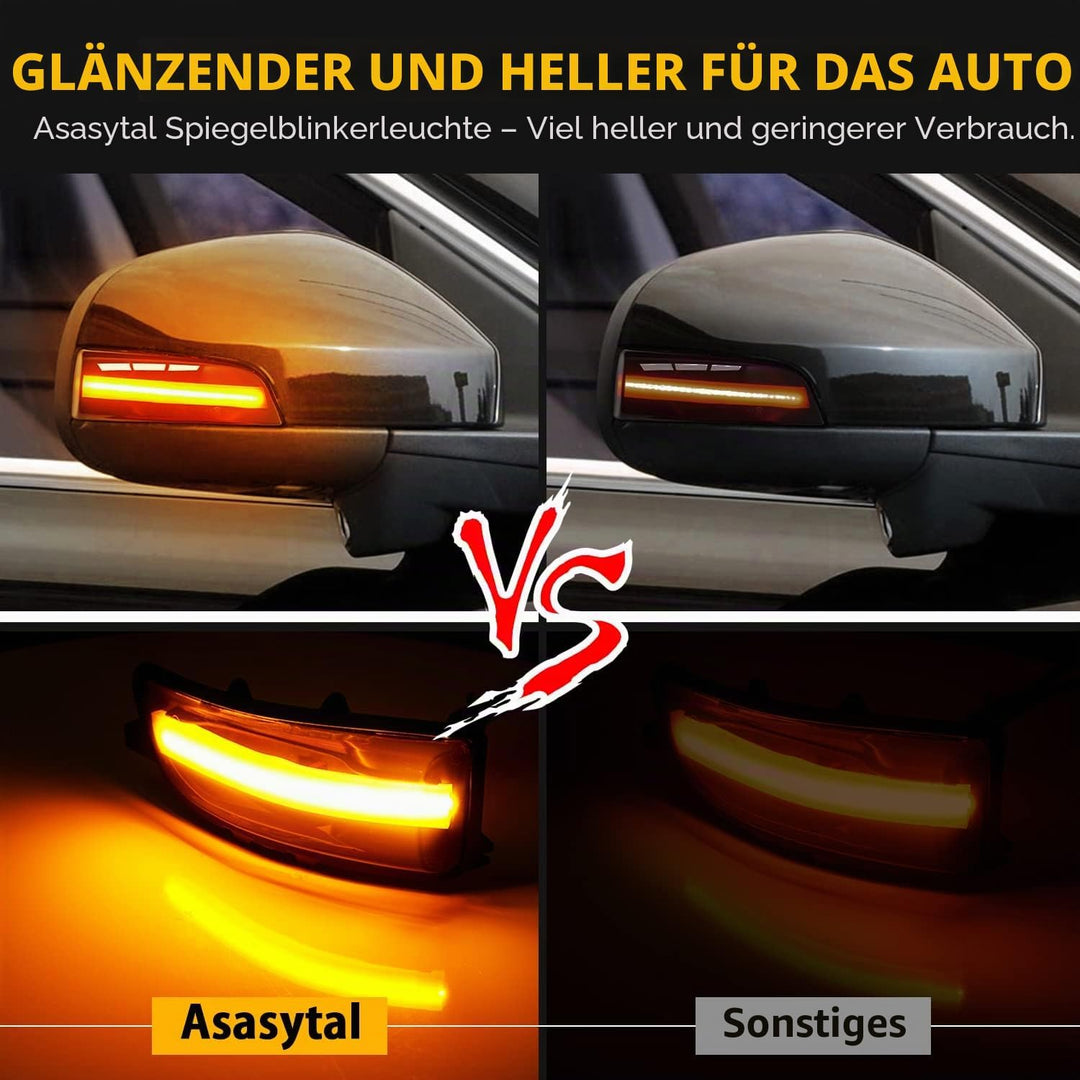Asasytal Blinker Blinker Kontrollleuchte im seitlichen Rückspiegel Kompatibel mit Volvo C30 C70 S40