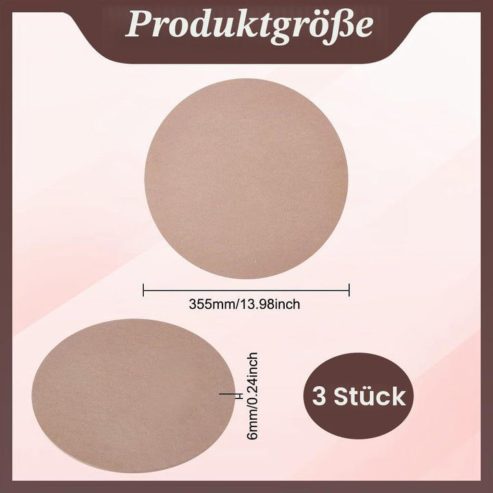 UNICRAFTALE 3 Stück Flache Runde Töpferscheibe Durchmesser 35.5cm Tonplatte Skulpturbasis Tonwerkzeu