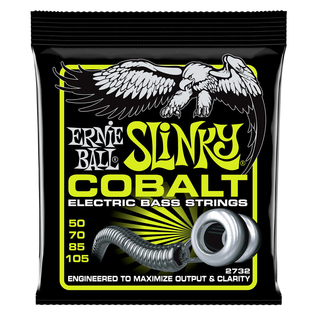 Ernie Ball Regular Slinky Cobalt E-Bass-Saiten, Stärke 50–105 Regular (50-105) 4-Saiter, Regular (50