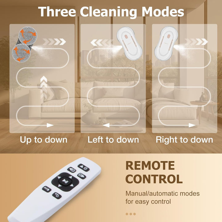 CHOVERY CL-3 3000Pa Fensterputzroboter, Fensterroboter mit Sprühfunktion, Automatischer Fensterputze