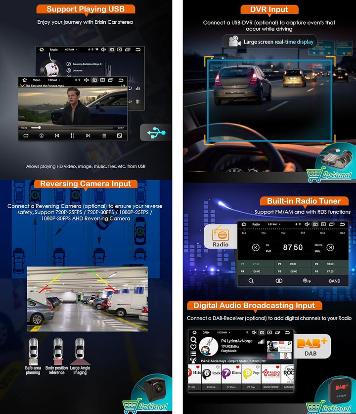 8-Kern [4G+64G] Android 14 Autoradio für BMW X5 E53 GPS-Navi Carplay Android Auto DSP Bluetooth 5.0