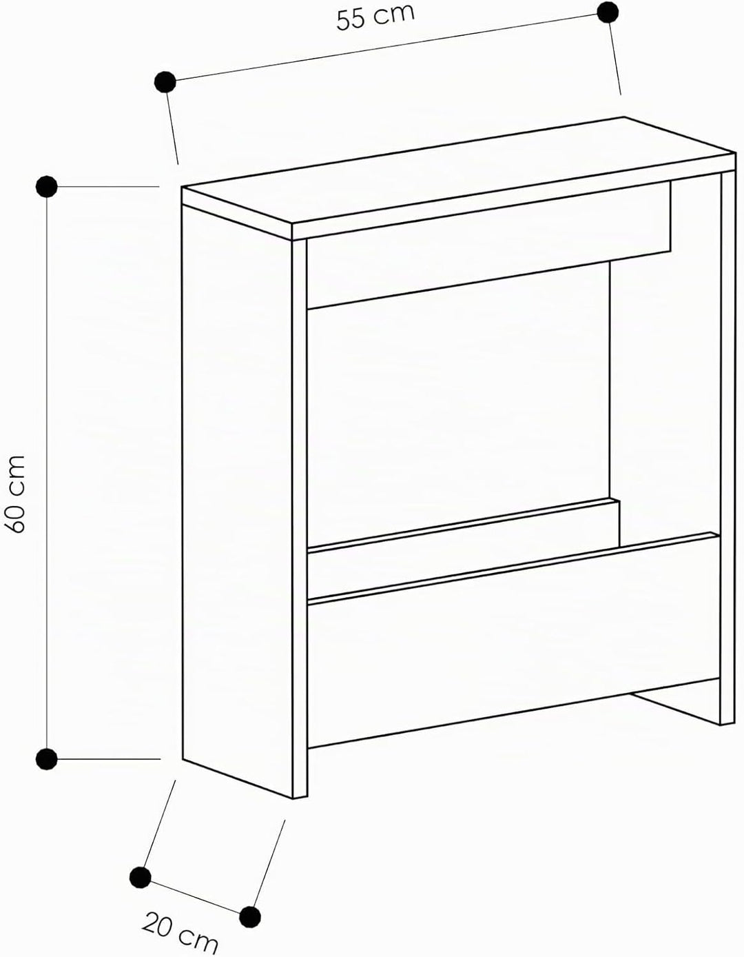 Hocuspicus Beistelltisch mit integriertem Magazinhalter| kompakter Beistelltisch für Wohnzimmer und