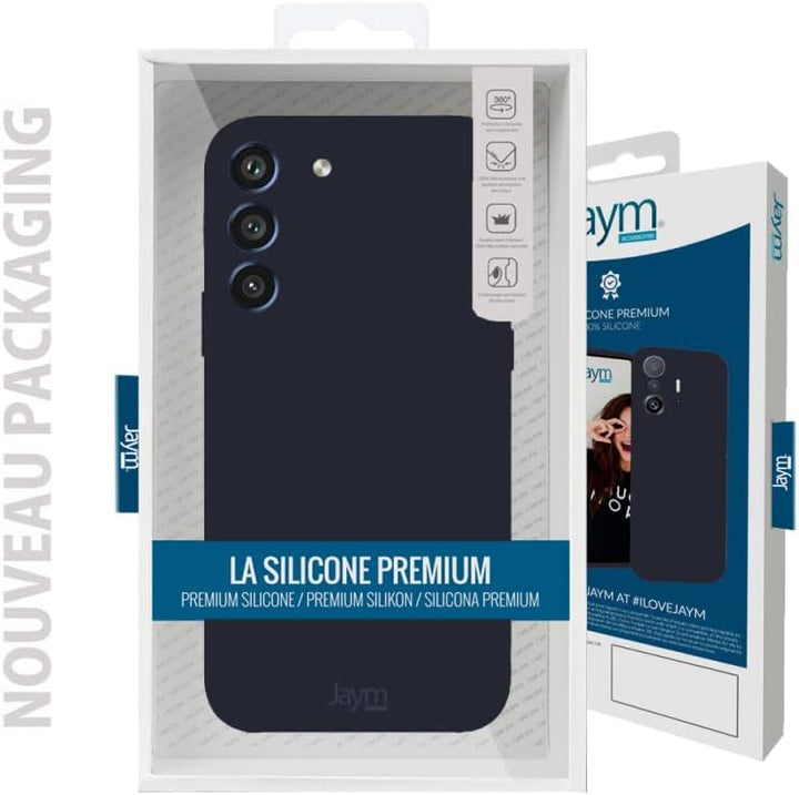 JAYM - Coque Silicone Premium Noire pour Samsung Galaxy A12-100% Silicone et Microfibre - Renforcée