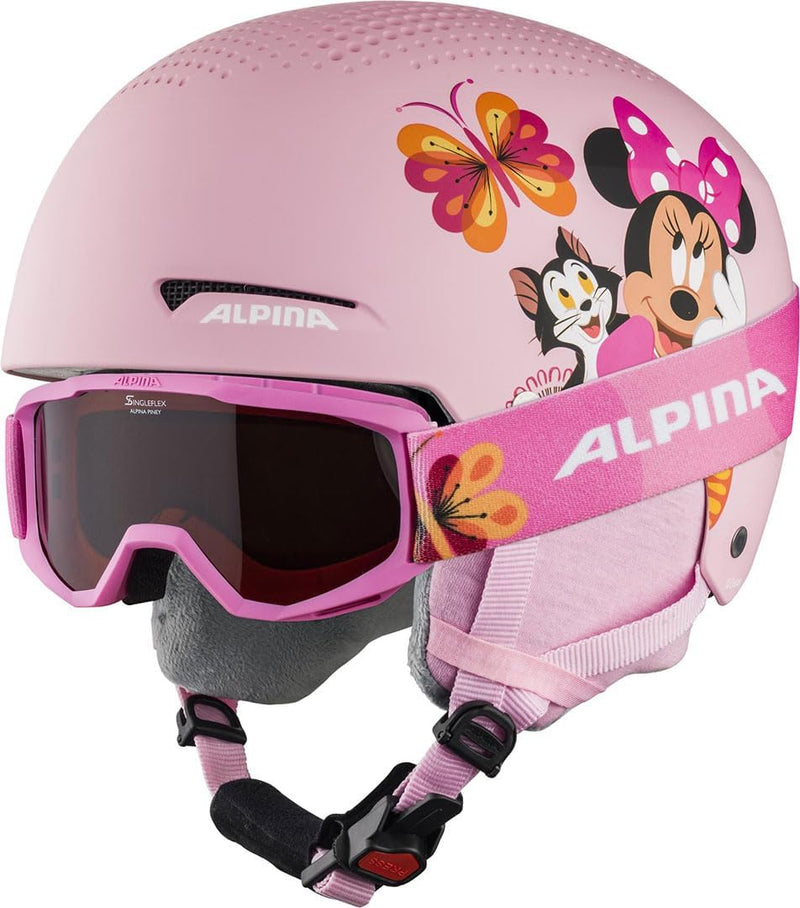 ALPINA ZUPO DISNEY SET - Hochwertiges, Sicheres & Exklusives Disney Set aus Skibrille & Skihelm Für