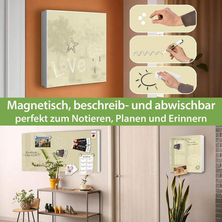 banjado Grosser Schlüsselkasten Metall - Schlüsselbox 30x30cm mit 32 Haken - Schlüsselkasten modern