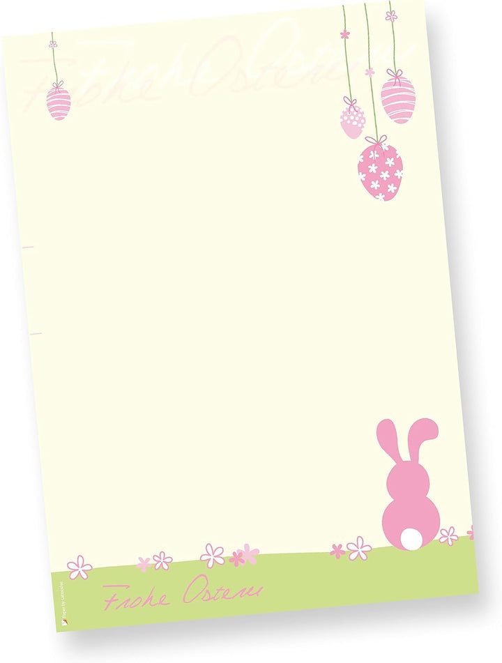 Briefpapier Ostern rosa (1.000 Stück) Motivpapier DIN A4, Osternpapier farbig 1000 Blatt, 1000 Blatt