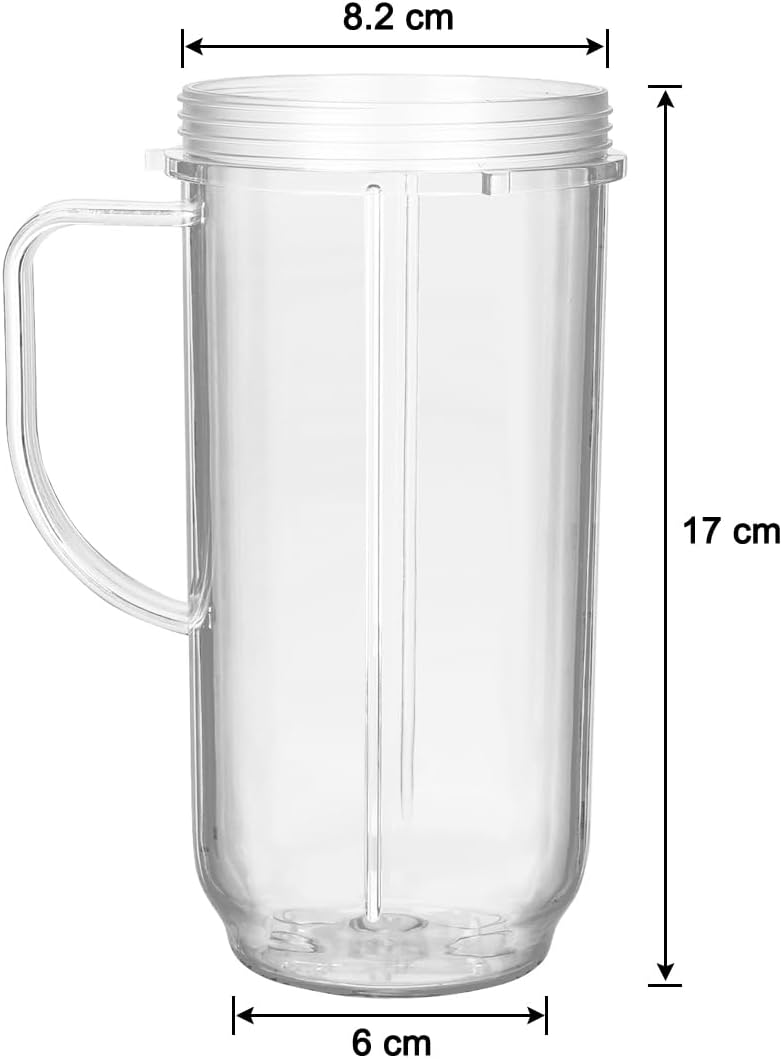 2 Stk 650ml Becher Kompatibel mit Magic Bullet Elektrischer Mixer Blender MB1001 - Juicer Ersatzbech