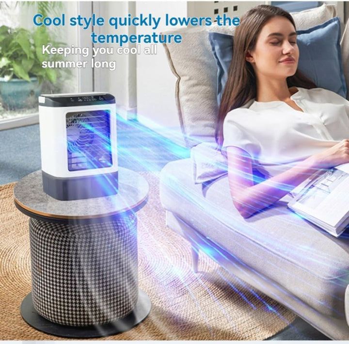 Tragbare Klimaanlagen, Mini Air Conditioner USB Desk Fan 3-Gang-Schreibtischventilator Air Cooler 90