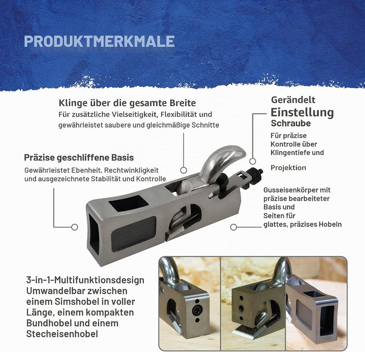 Faithfull Simsfalzhobel in Holzbox