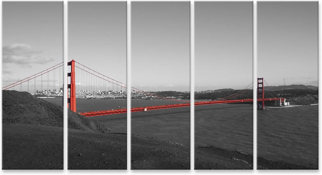 islandburner Bild auf Leinwand Golden Gate Bridge San Francisco Usa Bilder Wandbilder Poster Leinwan