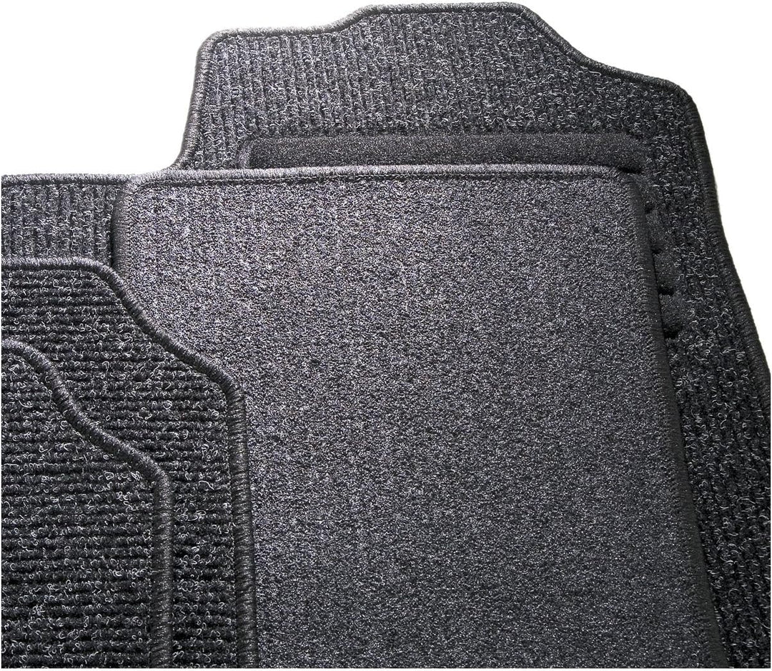 CarFashion BasicRips DL4 | Auto Fussmatte in schwarz meliert | Automatte | schwarzer Trittschutz | S