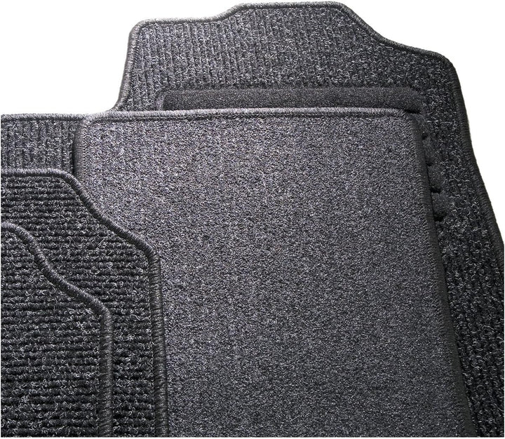 CarFashion BasicRips DL4 | Auto Fussmatte in schwarz meliert | Automatte | schwarzer Trittschutz | S