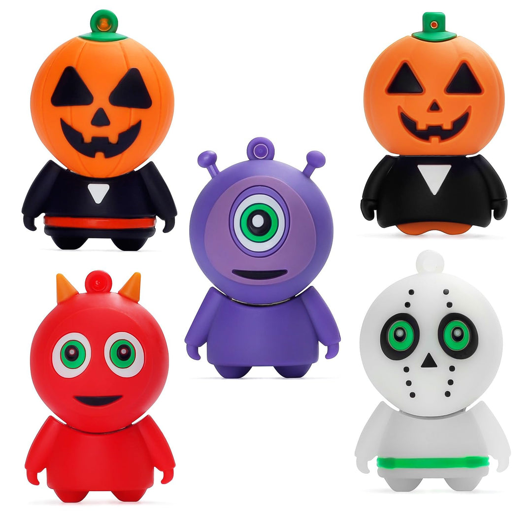 BORLTER CLAMP 16 GB USB-Stick 5 Stück Halloween-Muster, BorlterClamp Speicherstick Pen Drive Hallowe