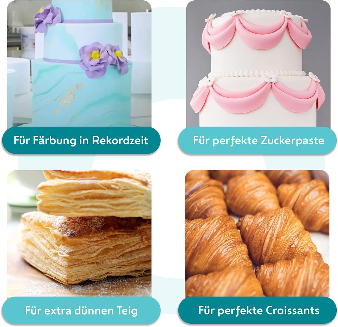 Pastaline - Sfogliafacile Manuelle Teigausrollmaschine - Pasta-Maschine, Pastamaker für Zuckerguss,