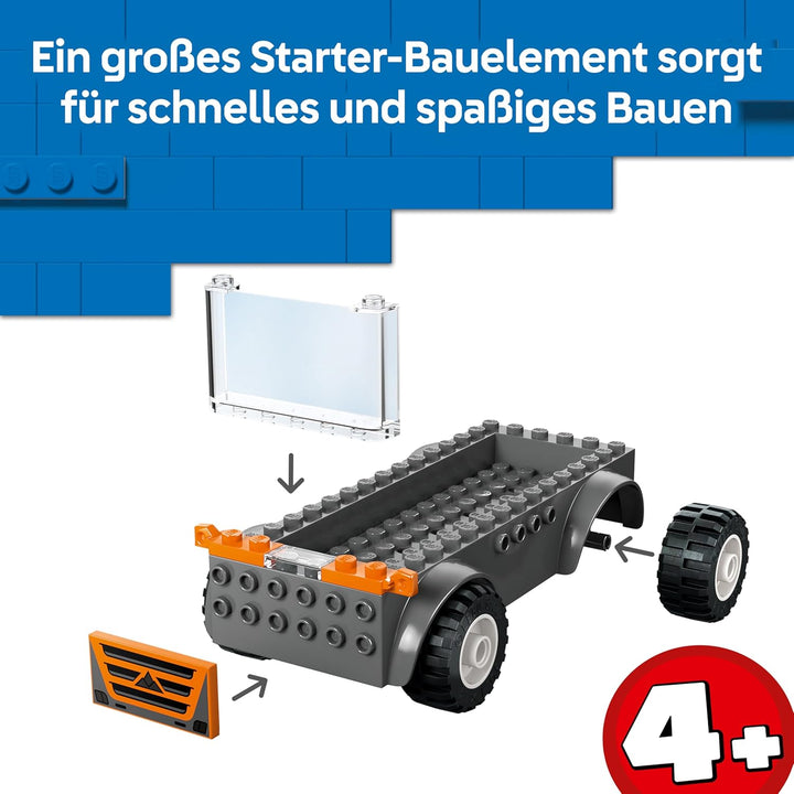 LEGO City Motorradtransporter - Spielzeug zur Förderung der Feinmotorik mit Transporter, 2 Motorräde
