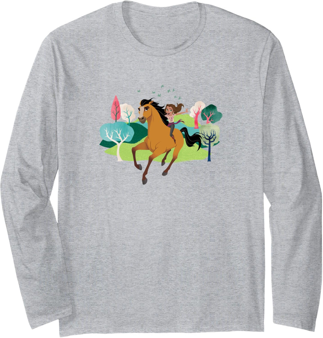 Spirit Ungezähmt - Fahrt durch den Wald Episches Abenteuer Langarmshirt