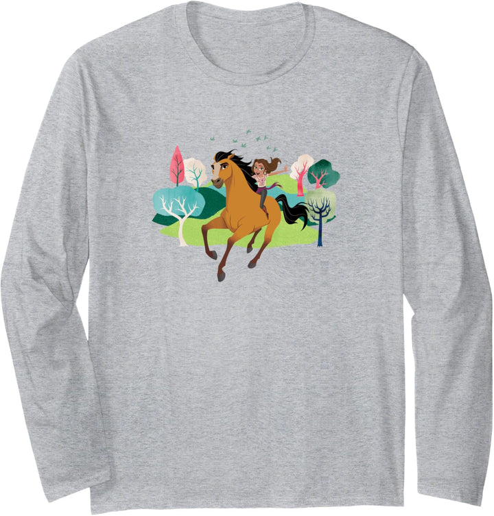 Spirit Ungezähmt - Fahrt durch den Wald Episches Abenteuer Langarmshirt