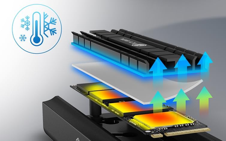ICY BOX DockingStation für M.2 NVMe & SATA SSD, M.2 USB Adapter, USB 3.2 (Gen2, 10 Gbit/s), Kühlsyst