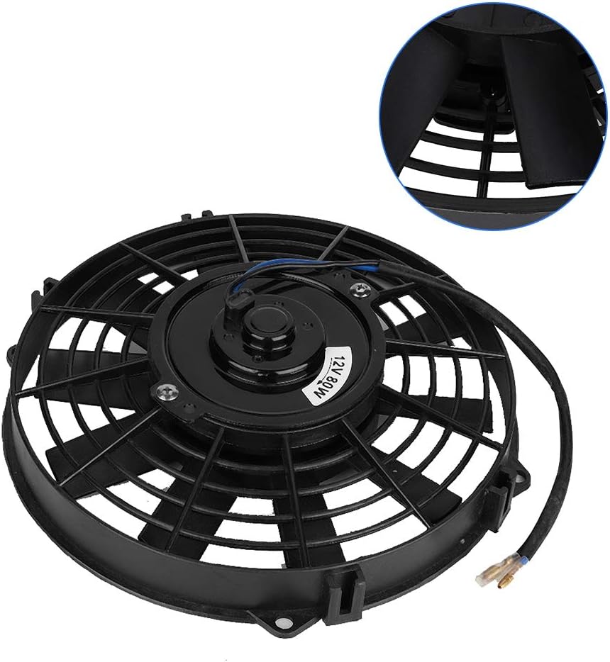 Kühlgebläse Kühler, Fydun 12V 80W 9inch Elektrolüfter Motorlüfter Kühlerlüfter Lüfter Universal Auto