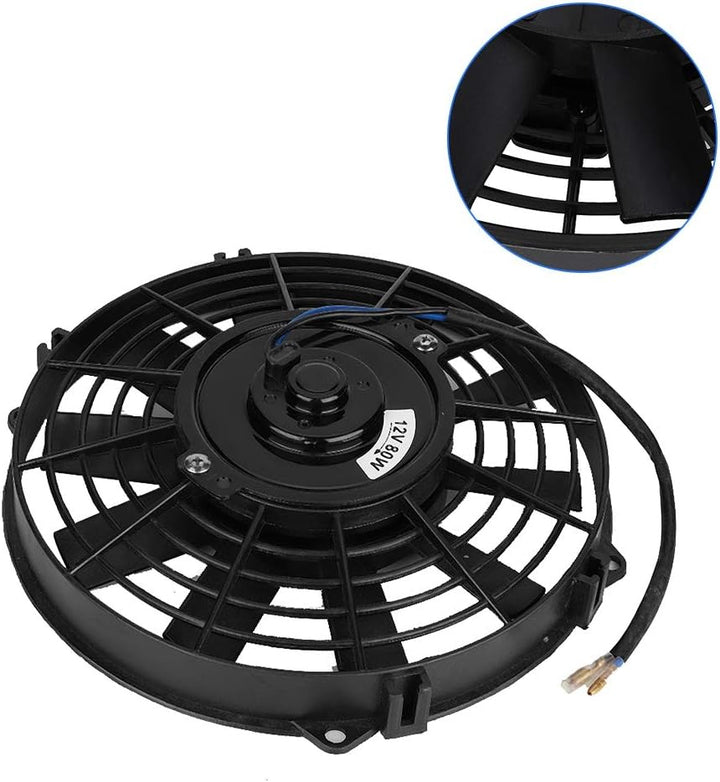 Kühlgebläse Kühler, Fydun 12V 80W 9inch Elektrolüfter Motorlüfter Kühlerlüfter Lüfter Universal Auto