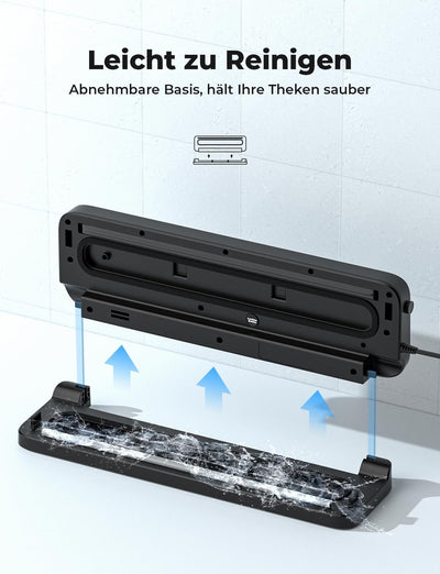 Vihoom Vakuumiergerät 5 in 1, Vakuumierer Lebensmittel 8x Länger Frisch, Folienschweissgerät inkl.10