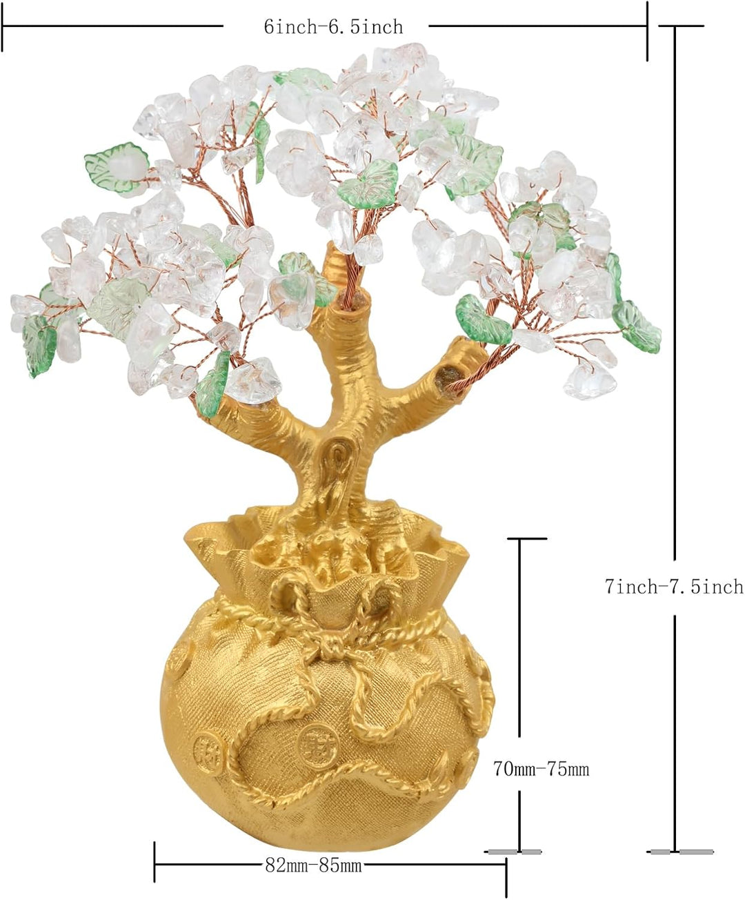 Nupuyai Bergkristall Kristall Baum Feng Shui Edelstein Baum, Glücksbaum, Geldbaum Geschenk, Hochzeit
