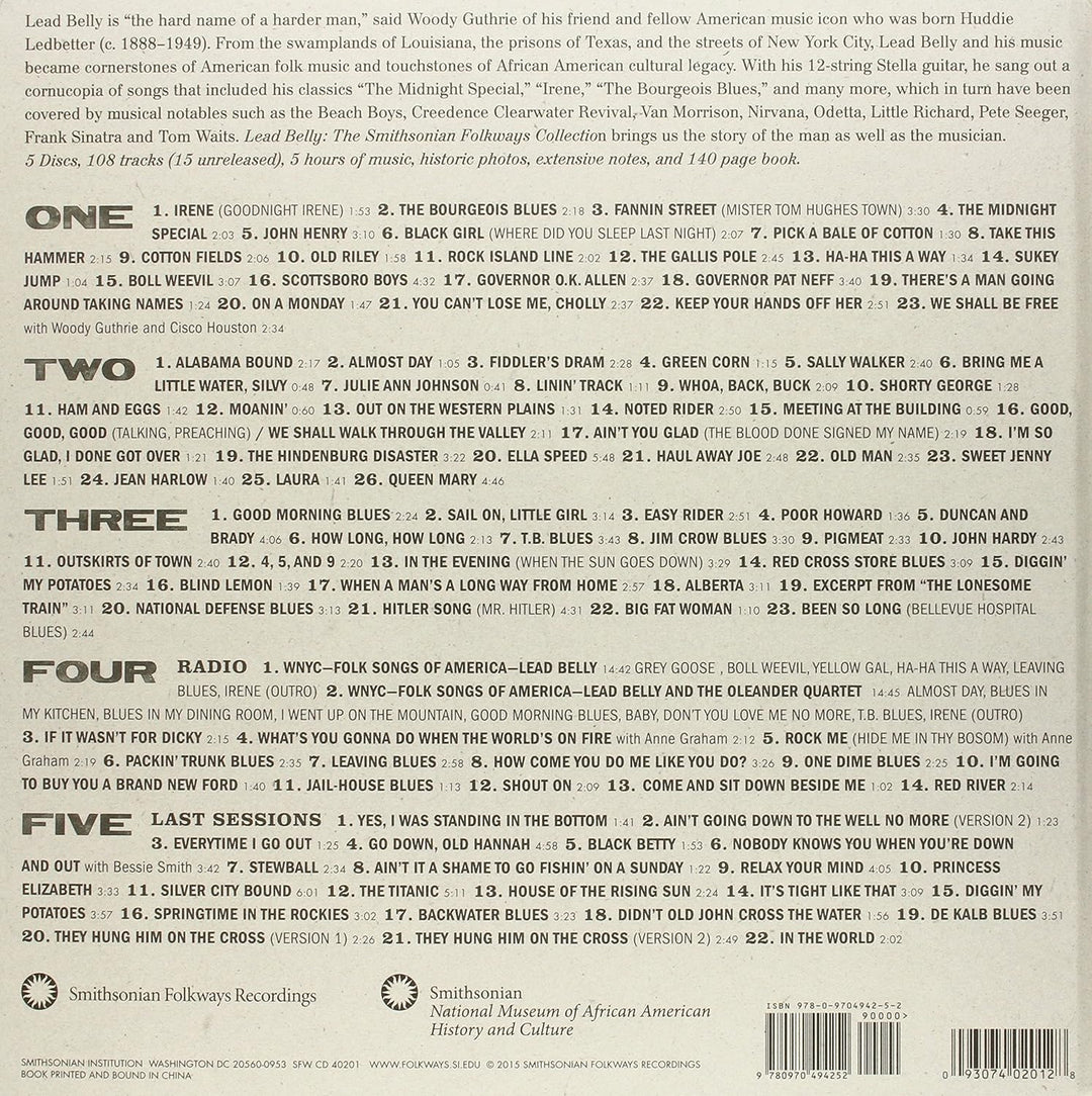 Lead Belly: the Smithsonian Folkways Collection, Audio-CD