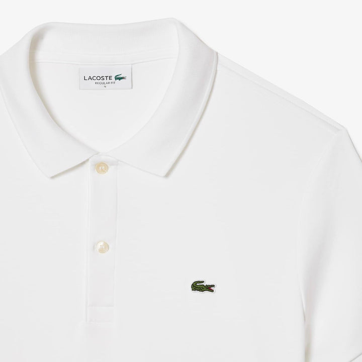 Lacoste Herren Polo-Shirt Kurzarm DH2050, Männer Polo-Hemd,2 Knopf,Regular Fit M White (001), M Whit