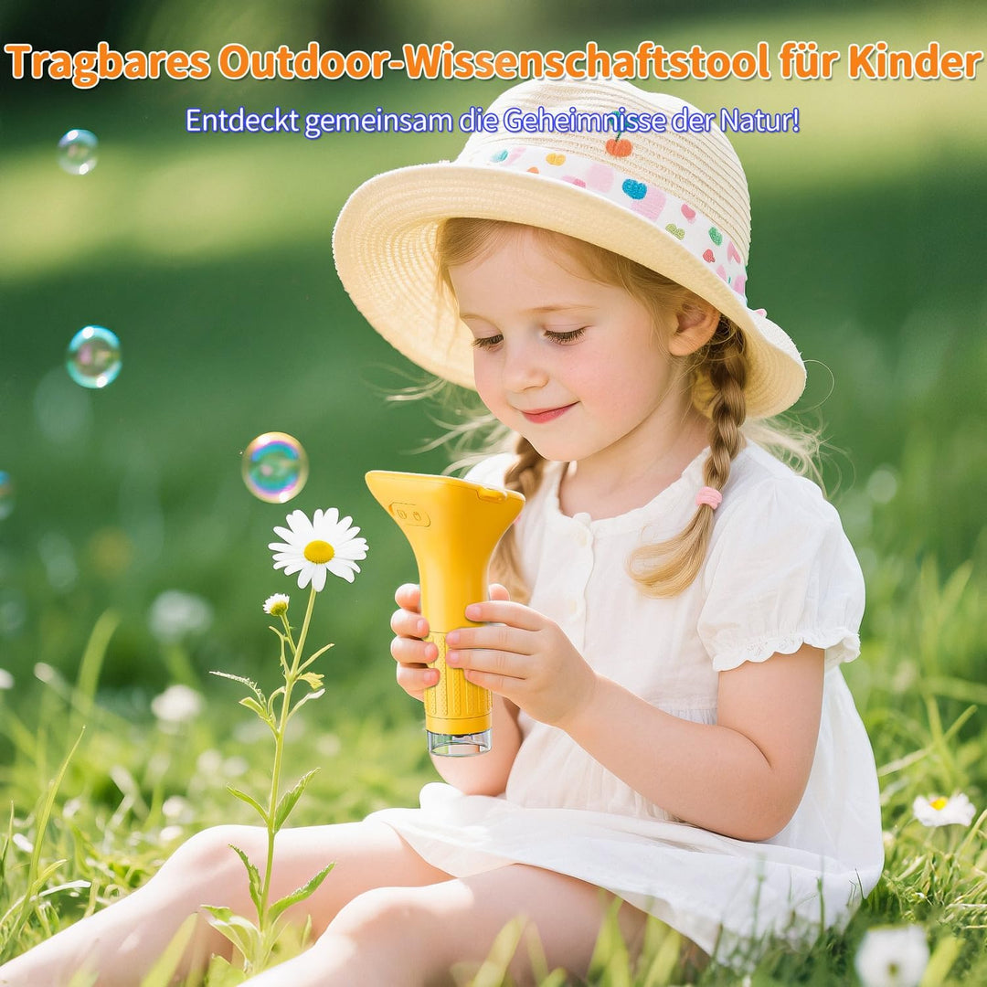 Digitales Mikroskop für Kinder, SKYBASIC 1000x Zoom Mini-Mikroskopkamera für Kinder mit 2.0 Zoll Bil