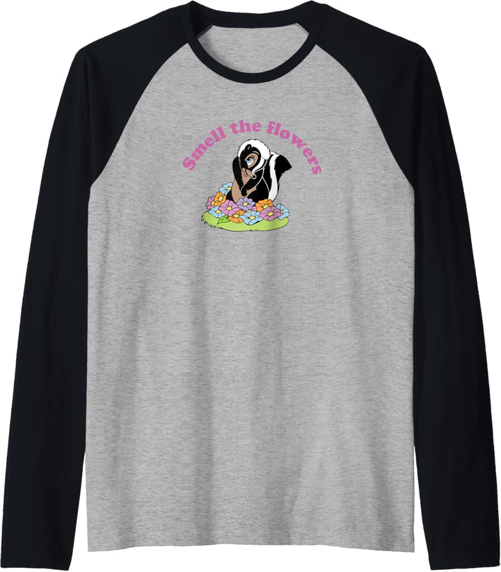 Disney Bambi Smell the Flowers With Flower Raglan