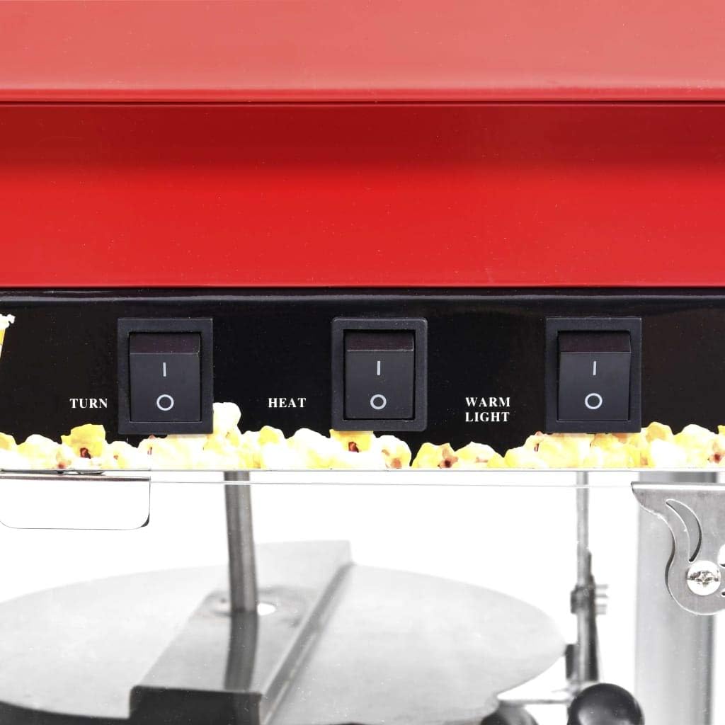 Popcornmaschine mit Teflon-Kochtopf 1400 W für Heimkino, Party, Kinoabend, mit Edelstahlkessel, 2,7