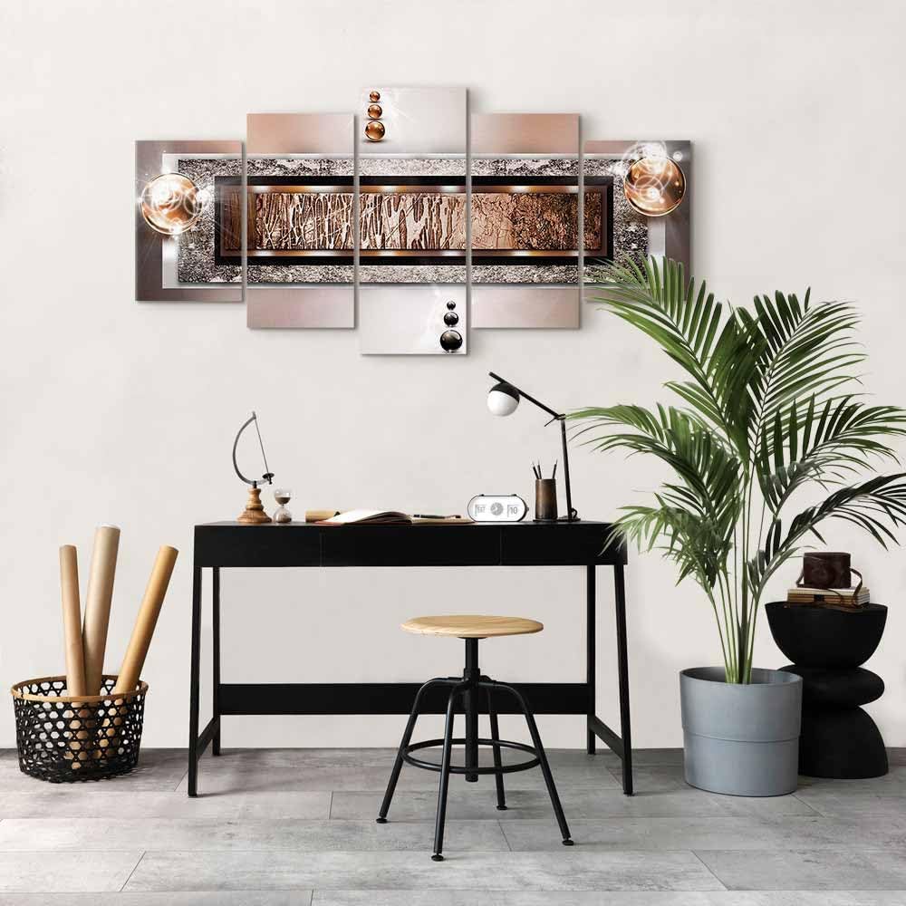murando - Bilder Abstrakt 100x50 cm Vlies Leinwandbild 5 tlg Kunstdruck modern Wandbilder XXL Wandde