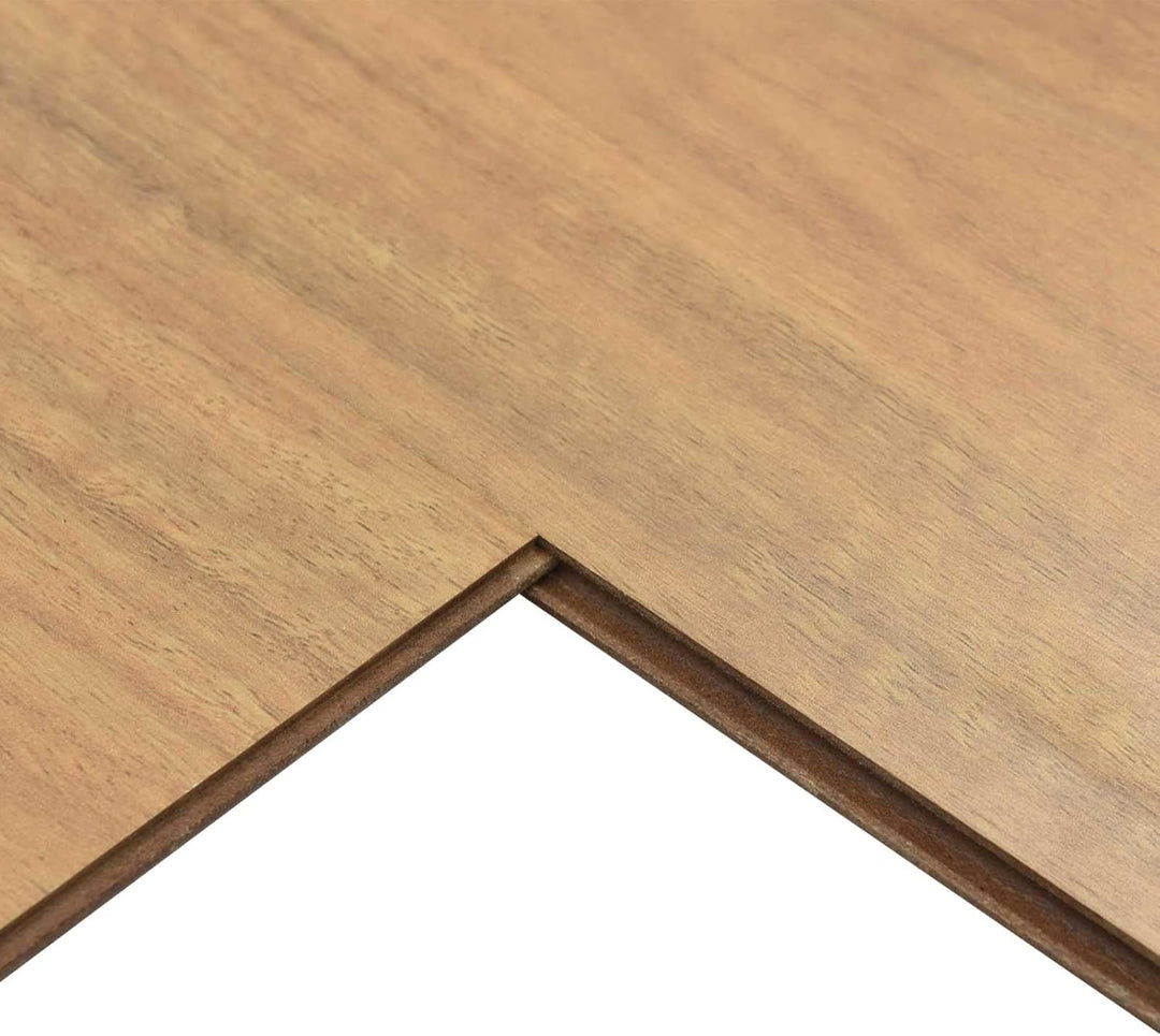 Laminatboden Dunkles Walnuss 15 Teile 101 x 20 x 0,8 cm Holzwerkstoff, Klicksystem ohne Kleber, real