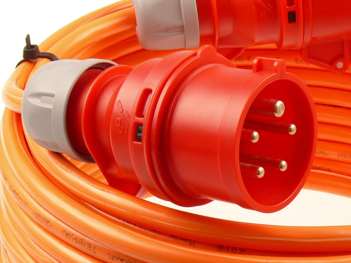 netbote24 CEE Starkstromkabel Verlängerungskabel 16A 400V Pur-Leitung H07BQ-F 5g1,5 Aussen 25m