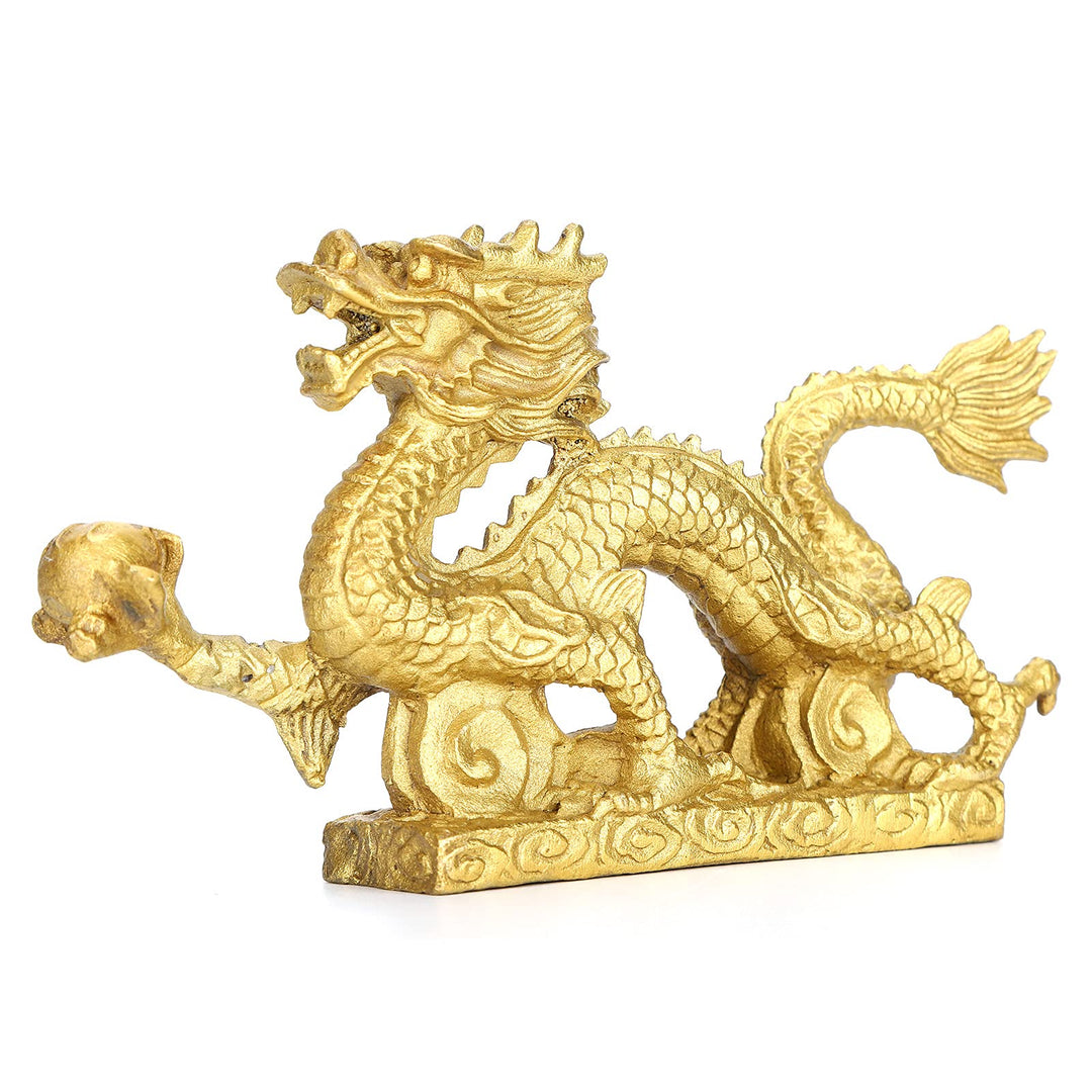 GLOGLOW Chinesische Drachen-Ornamente, Messing, Glücksdrachen-Ornamente, Basteln, Drachen-Skulptur,