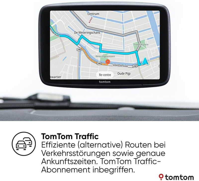 TomTom Navigationsgerät GO Superior 7 Zoll Bundle mit Armaturenbretthalterung, 7 Zoll Bundle mit Arm