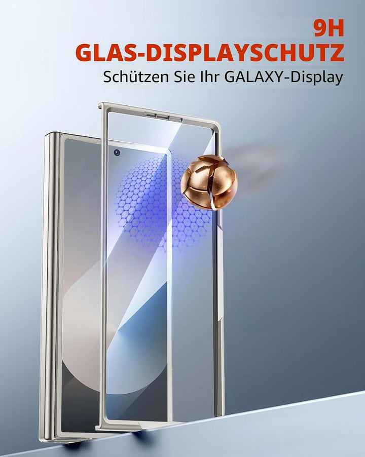 NINKI für Samsung Galaxy Z fold 7 Ständer Hülle mit eingebautem Displaysschutzfolie Samsung Galaxy Z