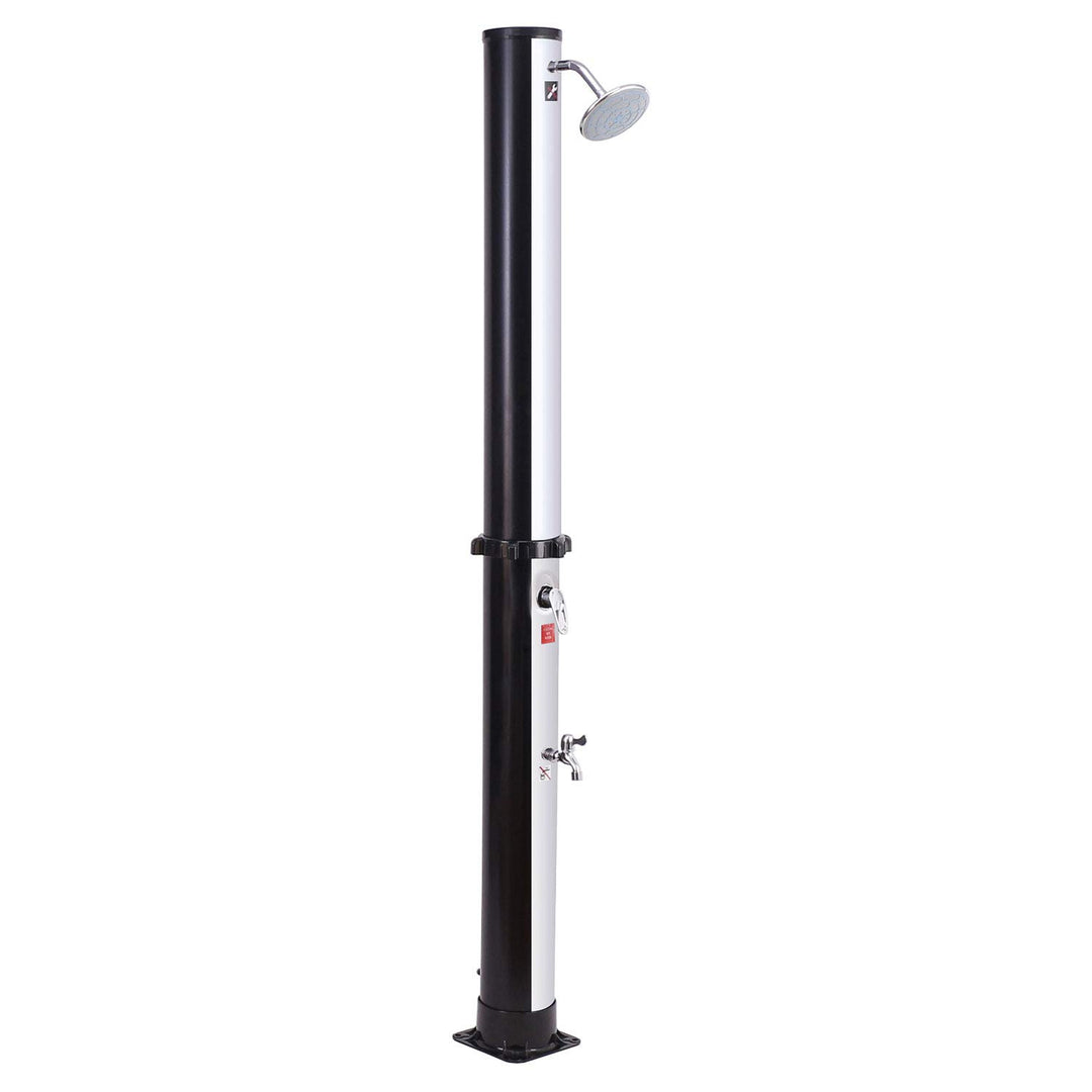 Happy Garden Solar-Aussendusche FIDGI schwarz und Silber 35L.