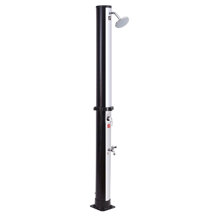 Happy Garden Solar-Aussendusche FIDGI schwarz und Silber 35L.