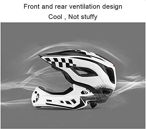ROCKBROS Downhill Helm Kind Fahrrad Kinderhelm Integralhelm Fullface S 48-53cm M 53-58cm Jungen Mädc